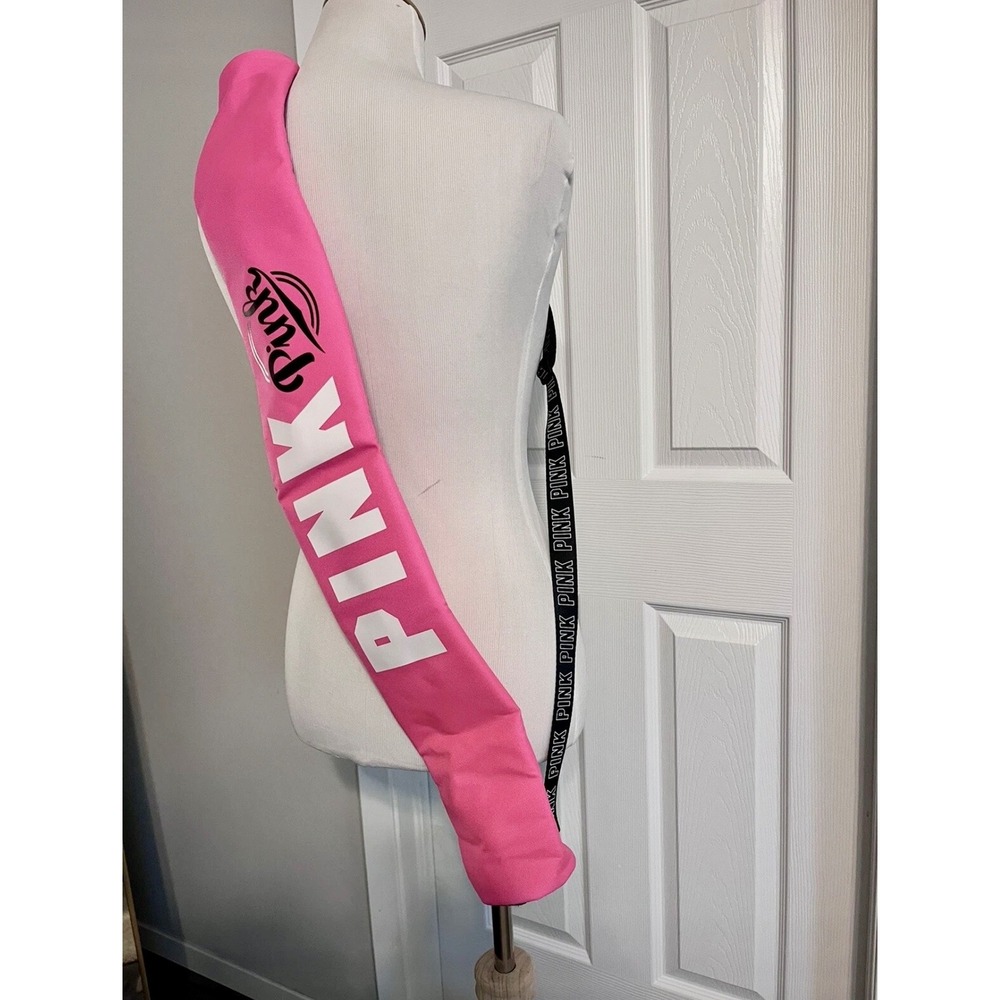 Victorias Secret PINK Yoga Mat Bag Carrier Neon Pink Crossbody Logo Strap